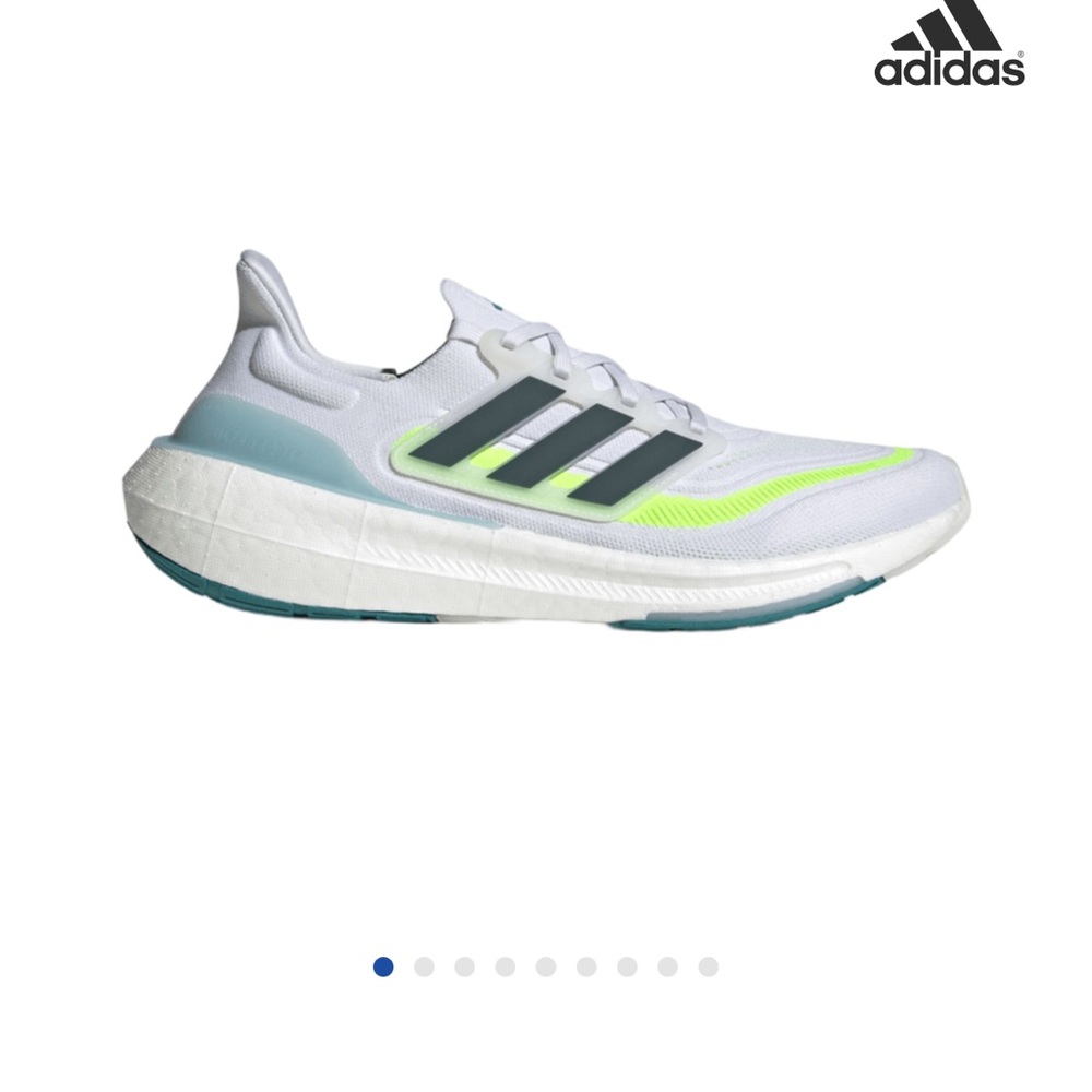 Adidas Ultraboost White and Neon Sneakers